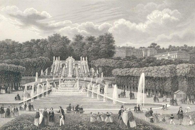 Item nr. 159630 Cascade et Chateau de St. Cloud. Collection de 28 vues de Paris Prises au Daguerréotype. Chamouin.