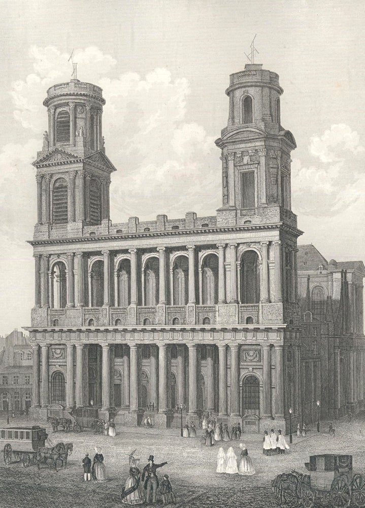 Item nr. 159633 Eglise Saint Sulpice. Collection de 28 vues de Paris Prises au Daguerréotype. Chamouin.