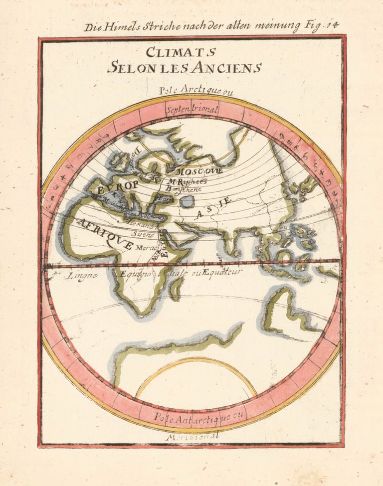Item nr. 159640 Climate zones of the Eastern Hemisphere. Description de l'Univers. Allain Manesson Mallet.