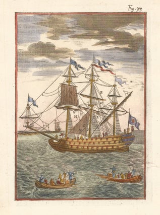 Item nr. 159708 Rigging of sails on a ship. Description de l'Univers. Allain Manesson Mallet