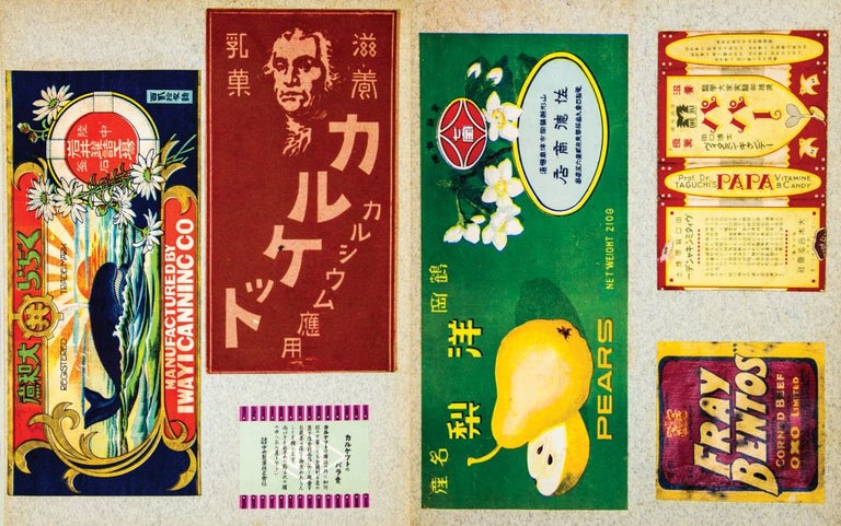 Item nr. 159825 Advertising Labels. JAPANESE COMMERCIAL DESIGN, JAPAN.