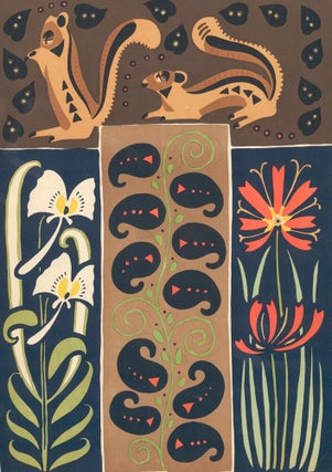 Item nr. 159866 No. 6, Squirrels with Iris, Lily, and Vine. Nakagawa Zhuanshu. Anonymous