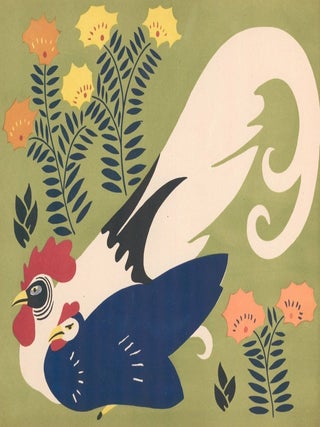Item nr. 159873 No. 14, Rooster and Hen with Flowers. Nakagawa Zhuanshu. Anonymous