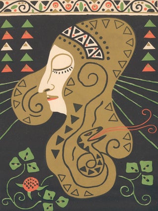 Item nr. 159884 No. 20, Gold Profile with Snake and Strawberry. Nakagawa Zhuanshu. Anonymous