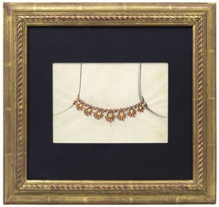 Gold Necklace with Topaz.