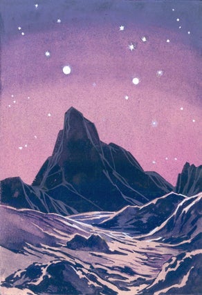 Item nr. 160021 Mountain Landscape. Science Fiction Imagery and Futuristic Landscapes. French School