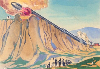 Item nr. 160023 Missile Launch. Science Fiction Imagery and Futuristic Landscapes. French School