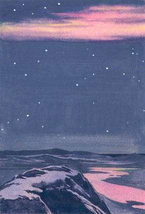 Item nr. 160053 Starry Sky over Landscape. Science Fiction Imagery and Futuristic Landscapes....
