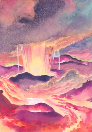 Item nr. 160060 Crater Explosion. Science Fiction Imagery and Futuristic Landscapes. French School