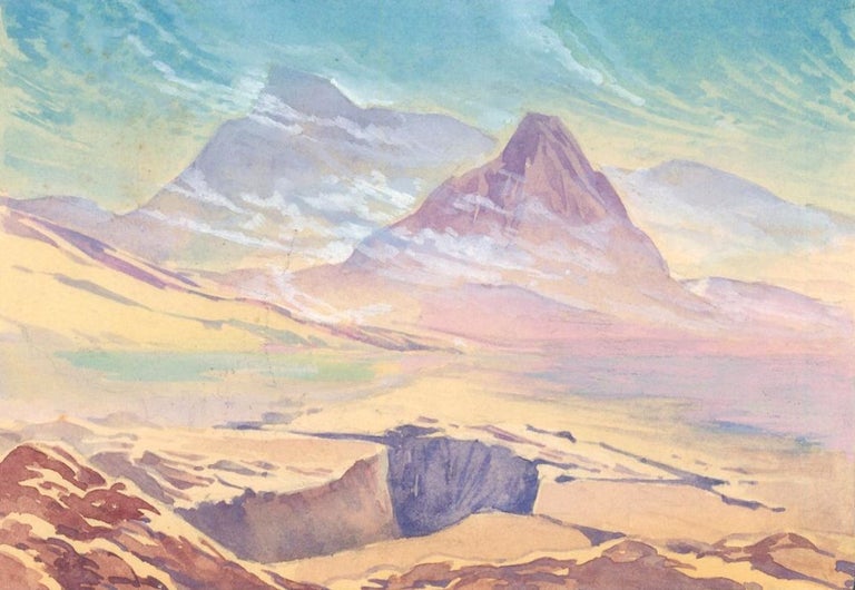 Item nr. 160070 Mountain Landscape. Science Fiction Imagery and Futuristic Landscapes. French School.