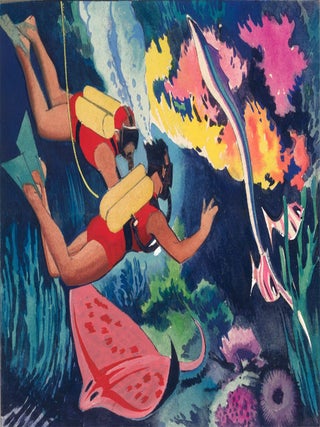 Item nr. 160078 Scuba Diver. Science Fiction Imagery and Futuristic Landscapes. French School