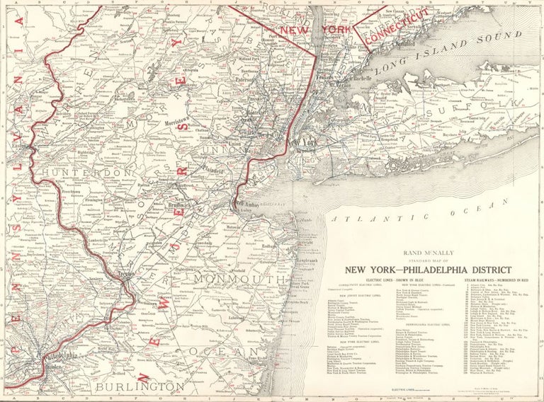 Item nr. 160158 New York - Philadelphia District. Commercial Atlas of America. Rand McNally, Company.