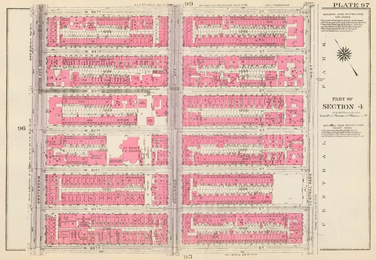 Item nr. 160237 Section 4: Plate 97. Land Book of the Borough of Manhattan, City of New York. Bromley, GW Bromley, Co.