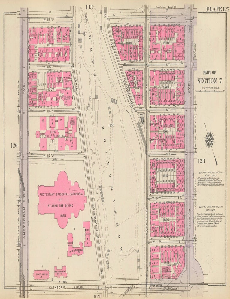 Item nr. 160253 Section 6: Plate 127. Land Book of the Borough of Manhattan, City of New York. Bromley, GW Bromley, Co.