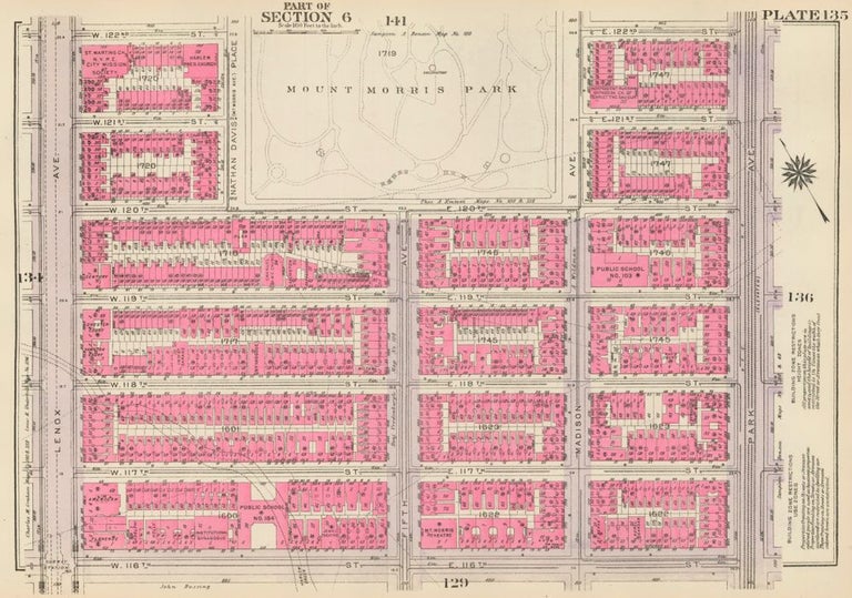 Item nr. 160257 Section 7: Plate 135. Land Book of the Borough of Manhattan, City of New York. Bromley, GW Bromley, Co.