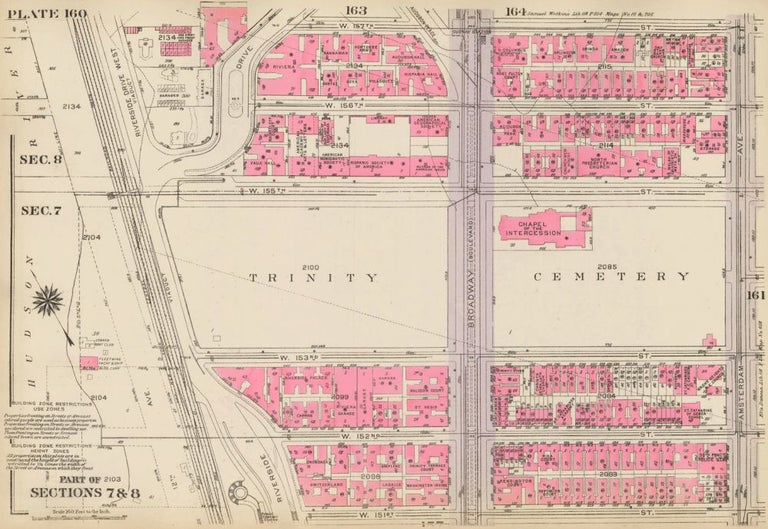 Item nr. 160272 Section 7: Plate 160. Land Book of the Borough of Manhattan, City of New York. Bromley, GW Bromley, Co.
