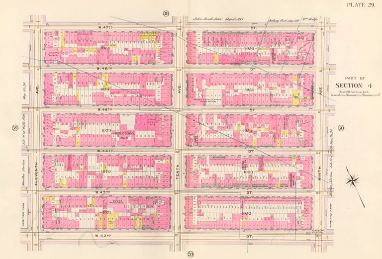 Item nr. 160367 Section 4: Plate 29. Atlas of the City of New York. Bromley, GW Bromley, Co.
