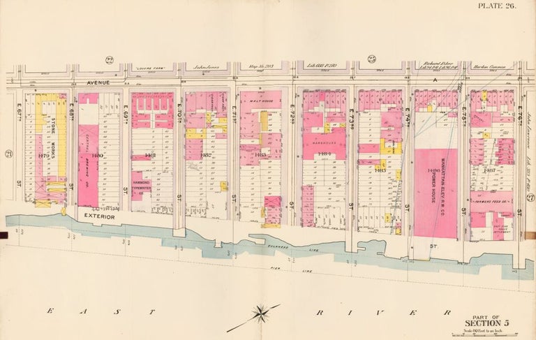 Item nr. 160370 Section 5: Plate 26. Atlas of the City of New York. Bromley, GW Bromley, Co.