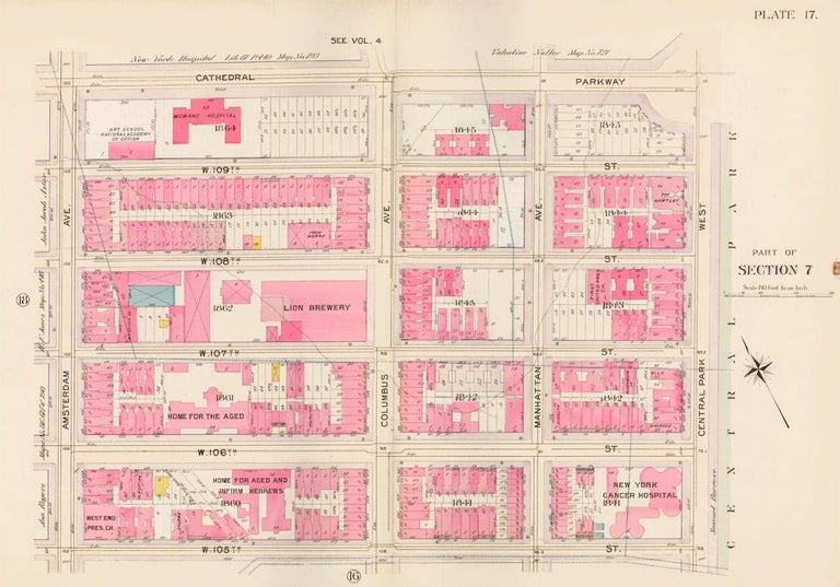 Item nr. 160373 Section 7: Plate 17. Atlas of the City of New York. Bromley, GW Bromley, Co.