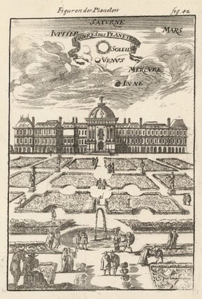 Item nr. 160444 Figure of the planets above palace and gardens. Description de l'Univers. Allain...