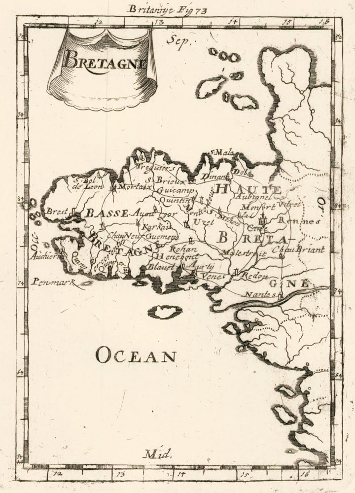 Item nr. 160468 Map of Brittany, France. Description de l'Univers. Allain Manesson Mallet.