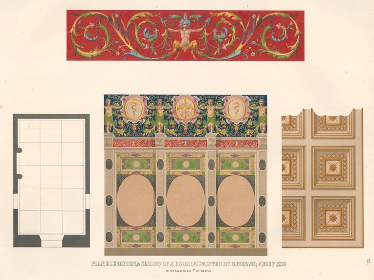 Item nr. 160504 Plan, Elevation, & Ceiling. Specimens of Ornamental Art. Lewis Gruner.