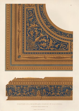 Item nr. 160505 Portions of a Ceiling and Cornice in Gilt Stucco. Specimens of Ornamental Art....