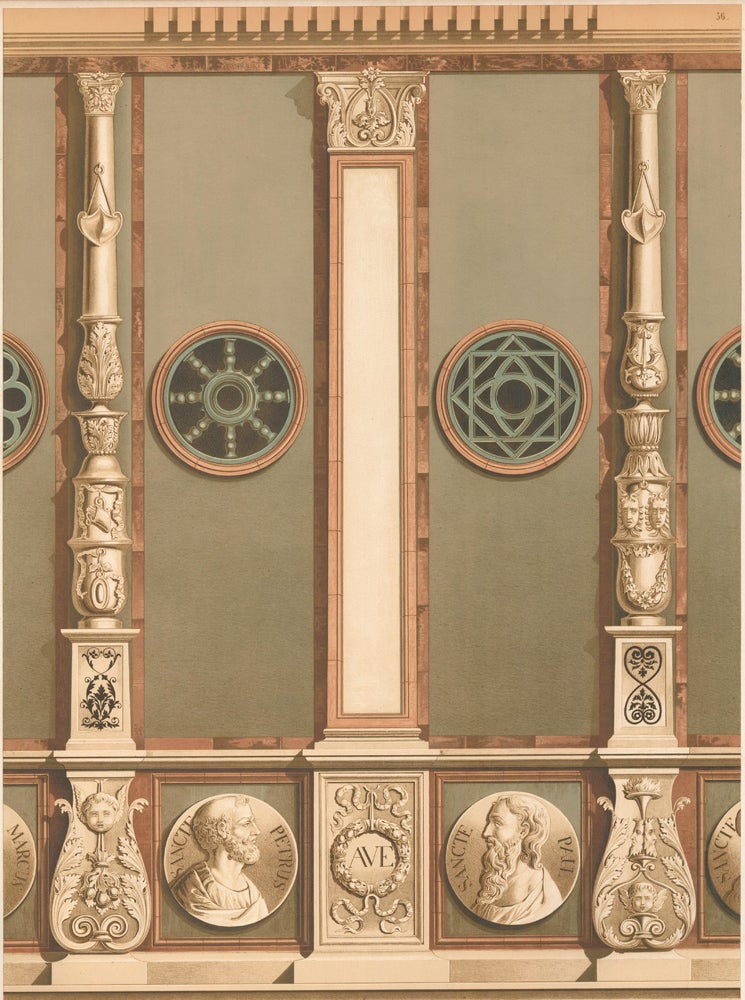 Item nr. 160549 External Enrichment in Stone and Terra Cotta. Specimens of Ornamental Art. Lewis Gruner.