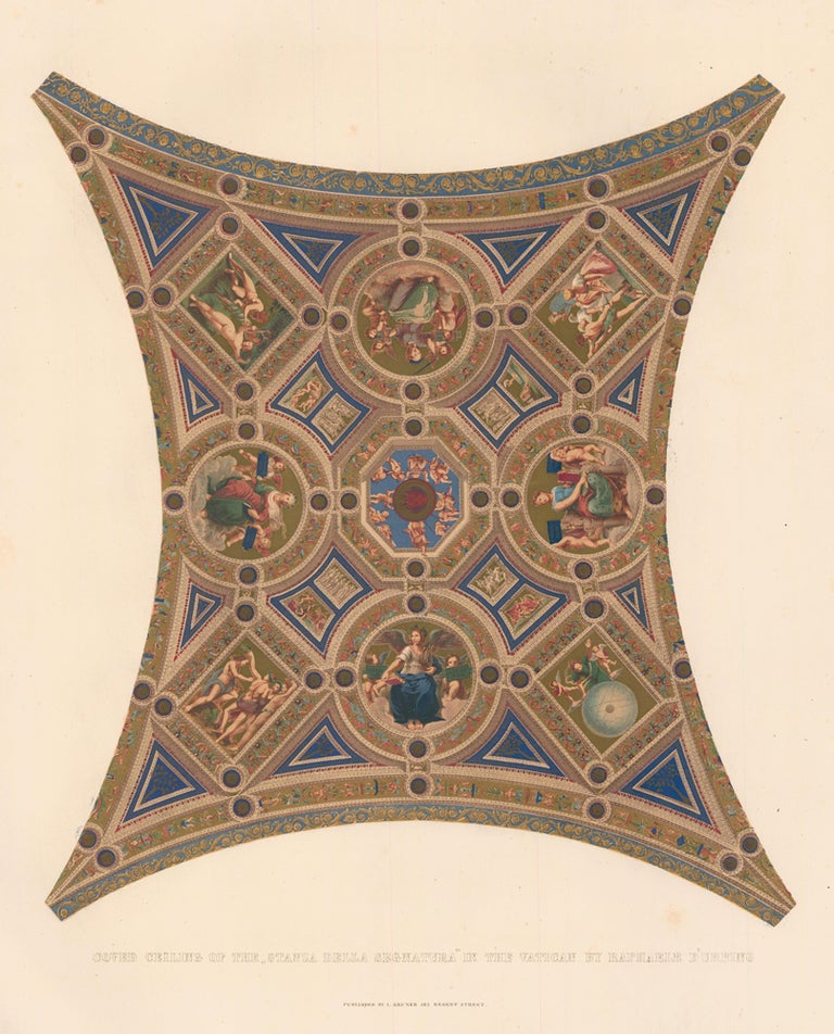 Item nr. 160554 Coved Ceiling of the Stanza della Segnatura in the Vatican. Specimens of Ornamental Art. Lewis Gruner.