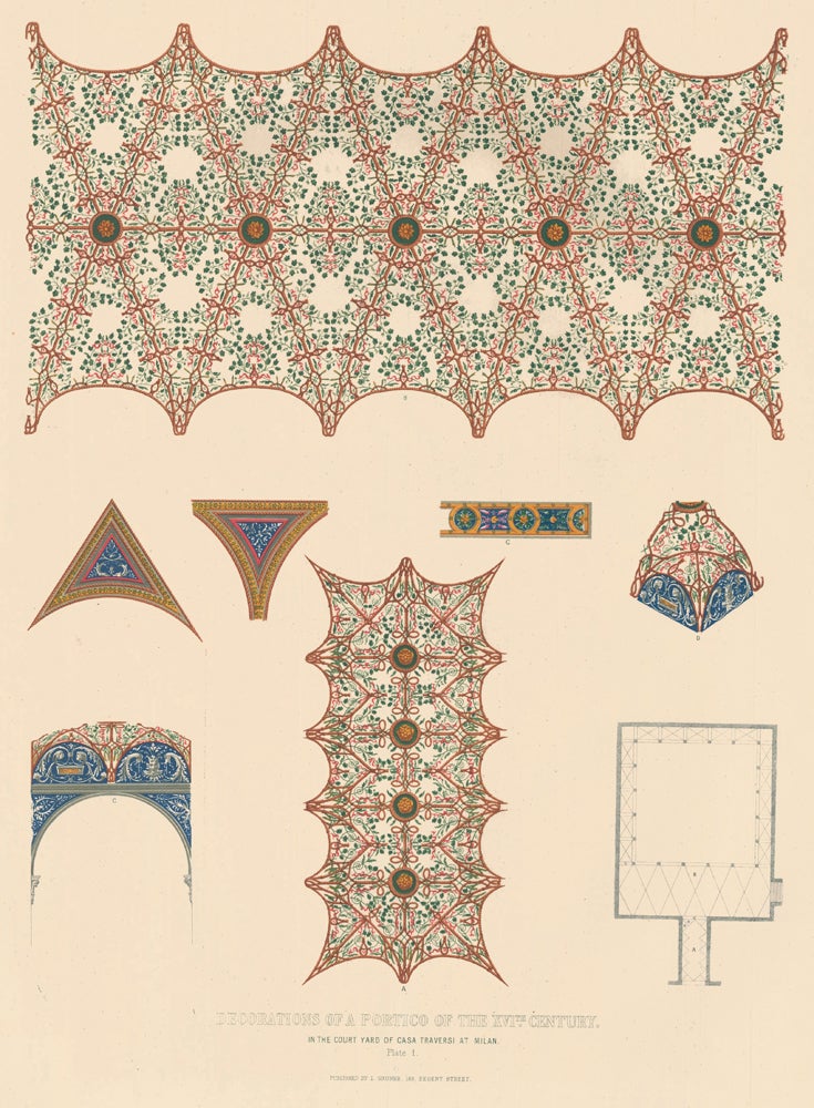 Item nr. 160558 Decorations of a Portico. Specimens of Ornamental Art. Lewis Gruner.