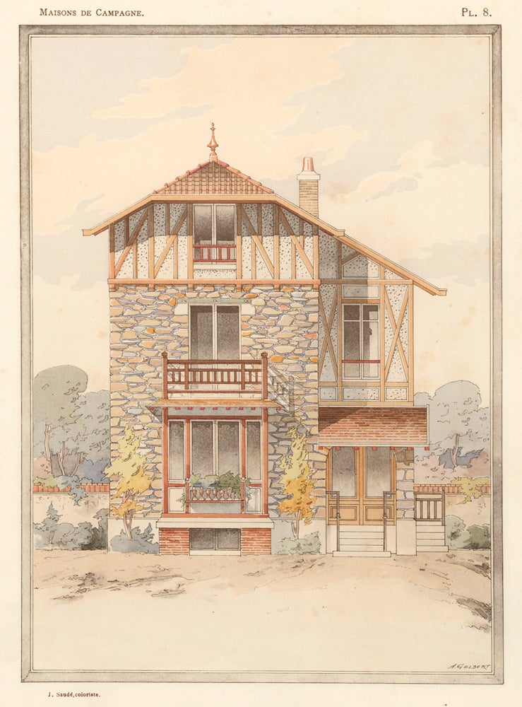 Item nr. 160596 Villa a la Varenne (Seine). Architect: M. Ernst Picard. L'Habitation Pratique: Revue Mensuelle d'Architecture. Librairie de la Construction Moderne.