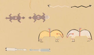 Paired guardians of the east. Pouches. Sandpaintings of the Navajo Shooting Chant.