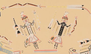 Arrowsnake People at Rainbow House on Striped Mt. Sandpaintings of the Navajo Shooting Chant.