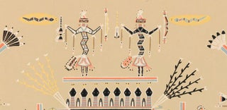 Grinding Snakes or Crooked Snakes move their home. Sandpaintings of the Navajo Shooting Chant.
