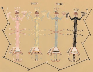 Item nr. 160624 Flint-armored gods in attack on Changing Woman. Sandpaintings of the Navajo...
