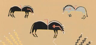 Buffalo in each sector formed by "medicines." Sandpaintings of the Navajo Shooting Chant.