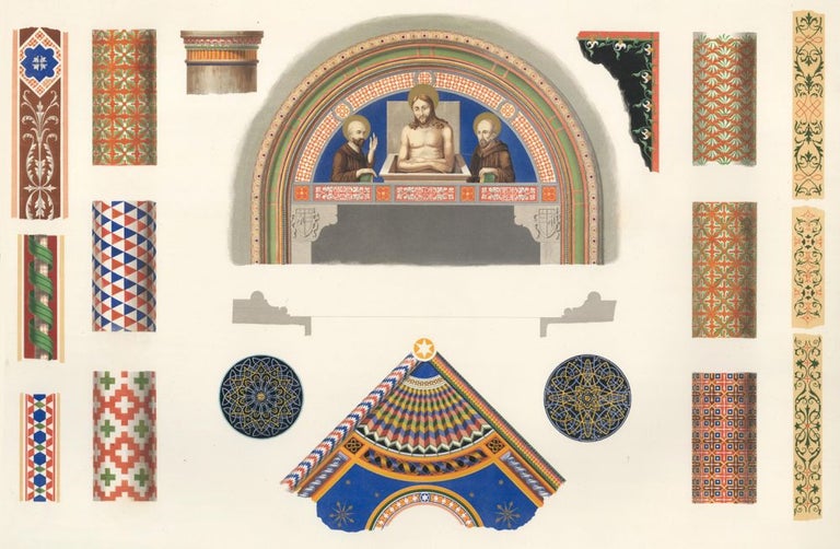 Item nr. 160717 Painted Details from the Church of St. Fransesco at Lodi. Specimens of Ornamental Art. Lewis Gruner.