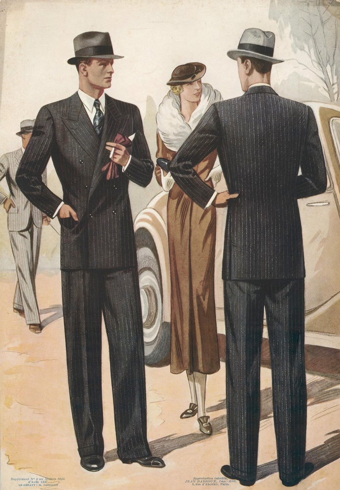 Item nr. 160918 Pinstripe Suits. Jean Darroux.