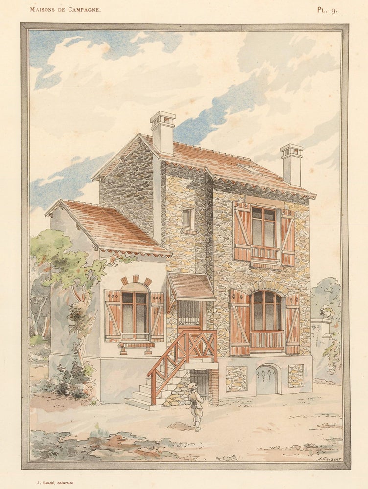 Item nr. 160942 Villa a Yerres (Seine-et-Oise). Architecte: M. E. Potier. L'Habitation Pratique: Revue Mensuelle d'Architecture. Librairie de la Construction Moderne.