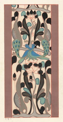 Item nr. 161250 Peacock-Design. Cave No. 428, dated to the North Wei Dynasty (424-535). Mural...