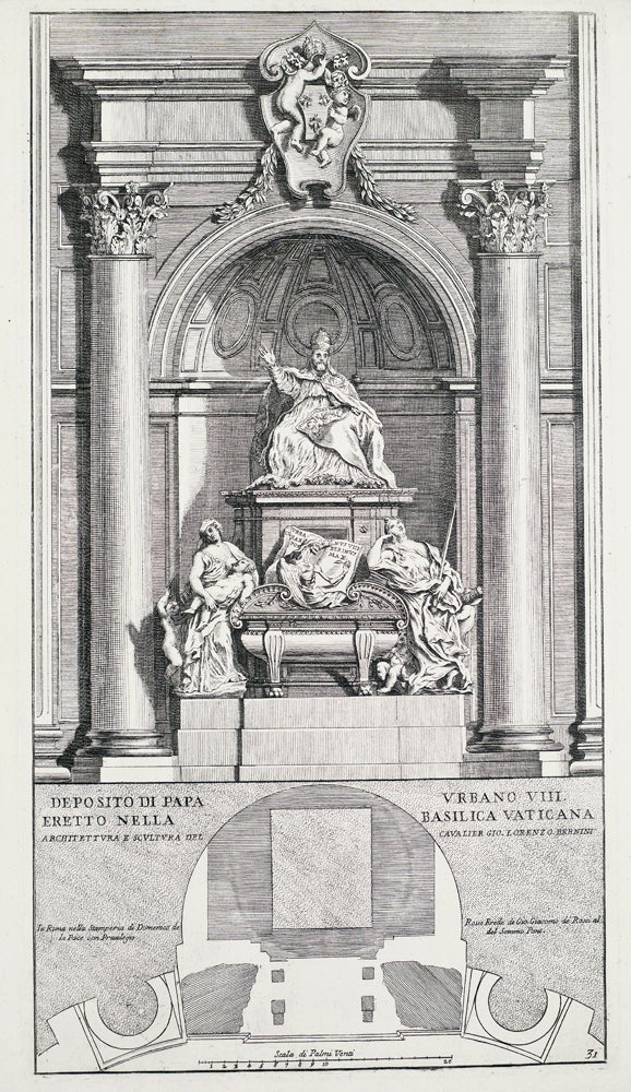 Item nr. 161295 Deposito di Papa Urbano VIII, eretto nella Basilica Vaticana. Domenico De Rossi.