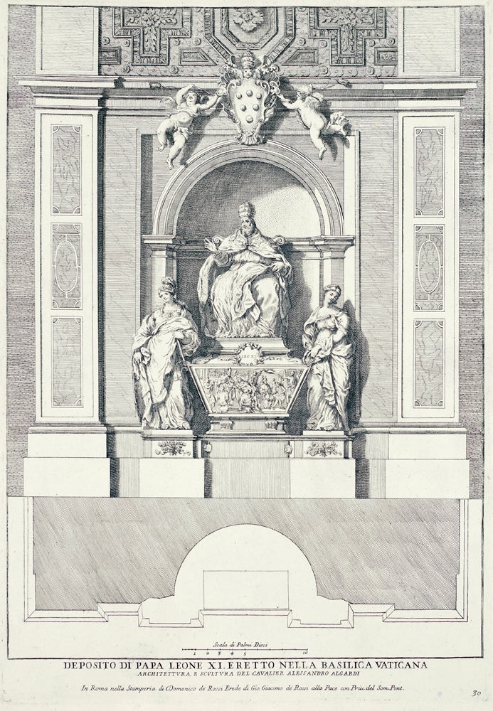 Item nr. 161297 Deposito di Papa Leone XI. Eretto Nella Basilica Vaticana. Domenico De Rossi.