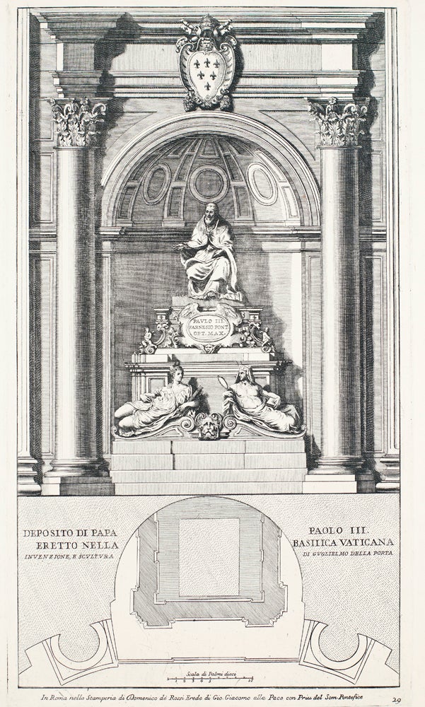 Item nr. 161298 Deposito di Papa Paolo III. Eretto Nella Basilica Vaticana. Domenico De Rossi.