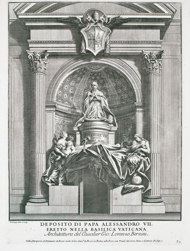 Item nr. 161301 Deposito di Papa Alessandro VII. Eretto Nella Basilica Vaticana. Domenico De Rossi.
