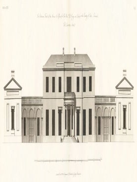 Item nr. 161372 The Entrance Front of the House & Offices of the Reverend Doctor Synge at Lislee,...