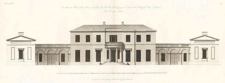 Item nr. 161372 The Entrance Front of the House & Offices of the Reverend Doctor Synge at Lislee, in the County of Cork, Ireland. The New Vitruvius Britannicus; Consisting of Plans and Elevations of Modern Buildings, Public and Private, Erected in Great Britain by the M. George Richardson.