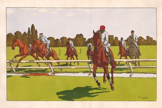 Item nr. 161564 Pochoir Equestrian Scene No.10. Charles Ancelin