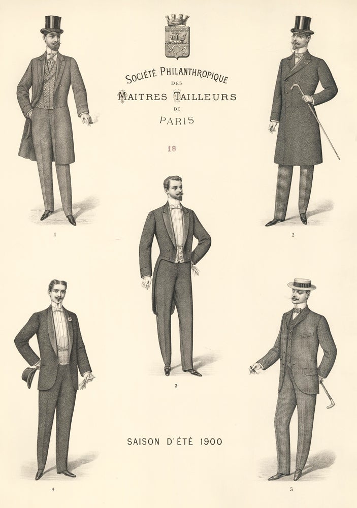 Item nr. 161603 Saison D'Ete 1900 [Men's fashion]. Societe Philanthropique des Maitres Tailleurs de P.
