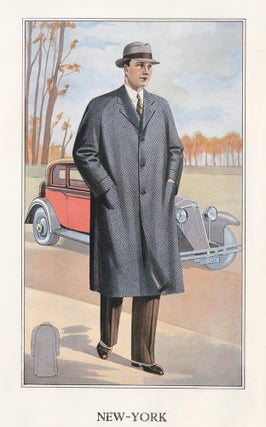 Item nr. 161604 New-York [Men's Fashion Illustration]. Bulletin Officiel de la Mode. L. Gaudet