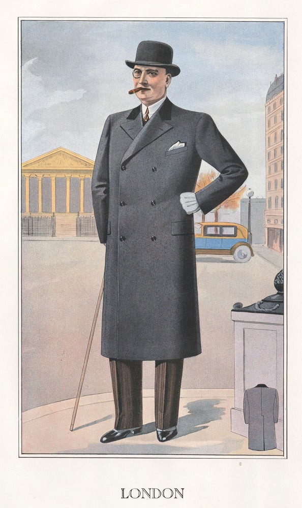Item nr. 161607 London [Men's Fashion Illustration]. Bulletin Officiel de la Mode, Supplement au No. 134, Hiver 1932-33. L. Gaudet.